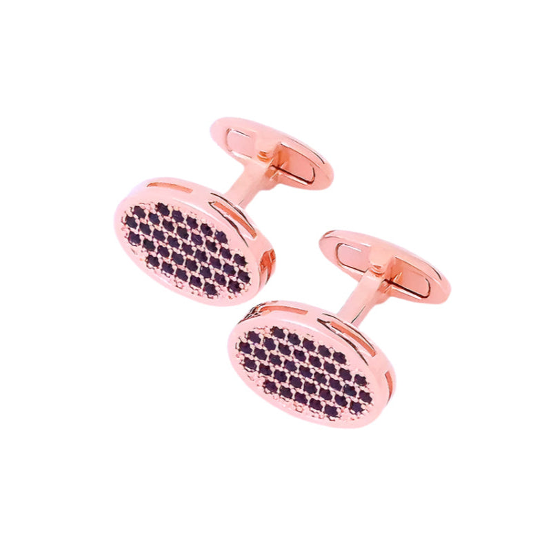 Oval Cufflinks With Swarovski Crystals