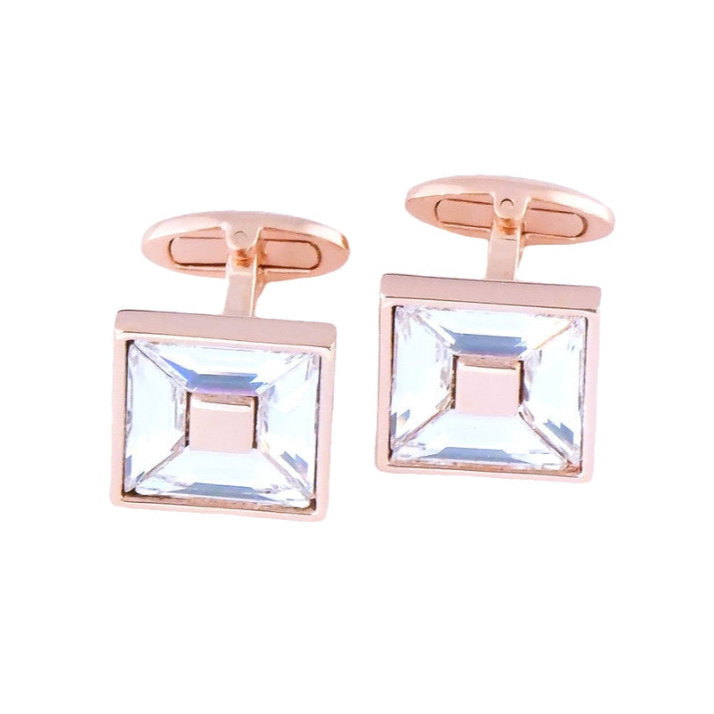 Square Cufflinks With Swarovski Crystals