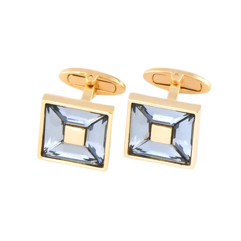 Square Cufflinks With Swarovski Crystals