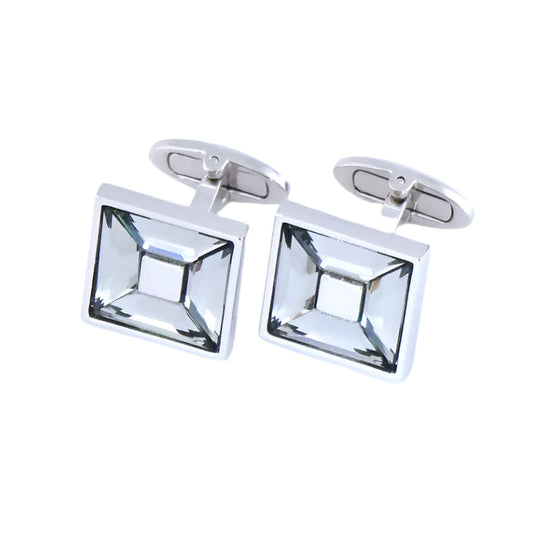Square Cufflinks With Swarovski Crystals