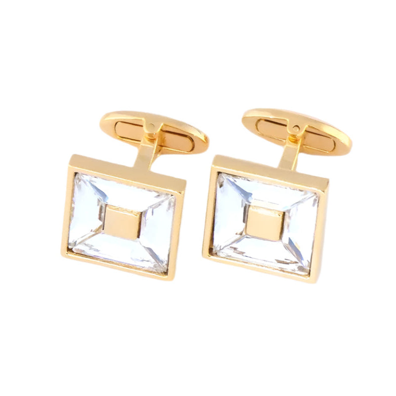 Square Cufflinks With Swarovski Crystals