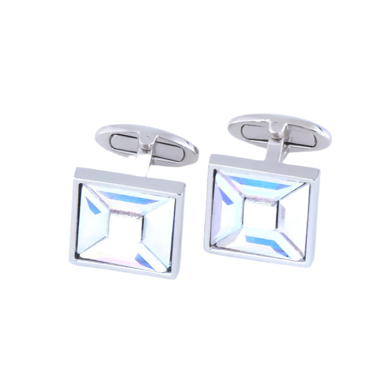 Square Cufflinks With Swarovski Crystals