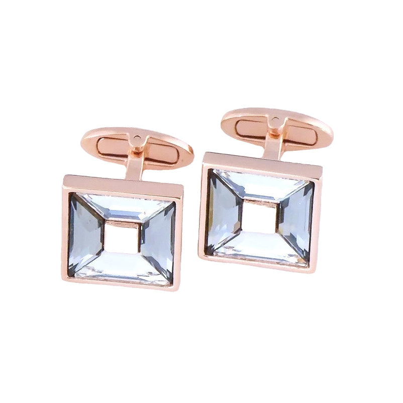 Square Cufflinks With Swarovski Crystals